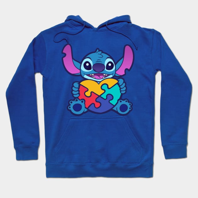 Autism Awareness and Alien Love Hoodie by Ellador